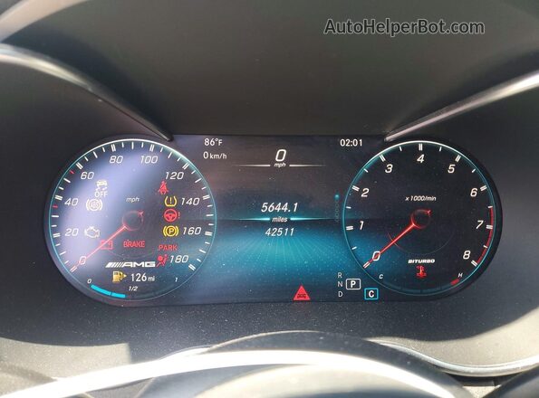 55SWF6EBXLU331811 2020 MERCEDES-BENZ C Серебряный Вид щитка приборов