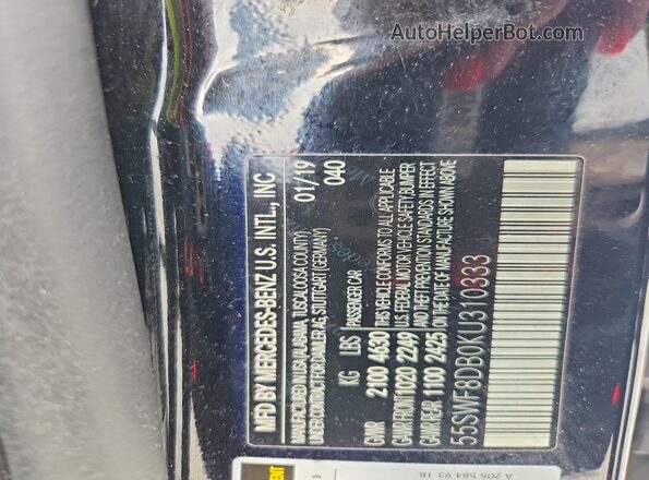 55SWF8DB0KU310333 2019 MERCEDES-BENZ C Two Tone Շարժիչի բաժամունքի տեսք