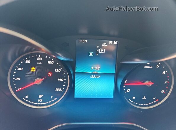 55SWF8DB1KU289136 2019 MERCEDES-BENZ C Black Widok zestawu wskaźników