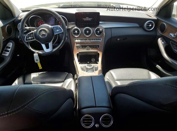 55SWF8DB1KU298919 2019 MERCEDES-BENZ C White Вид панелі приладів