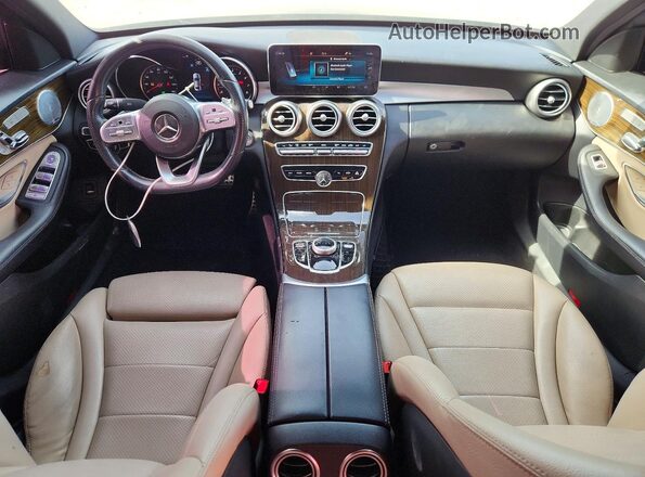 55SWF8DB2KU292403 2019 MERCEDES-BENZ C Blue Вид панелі приладів