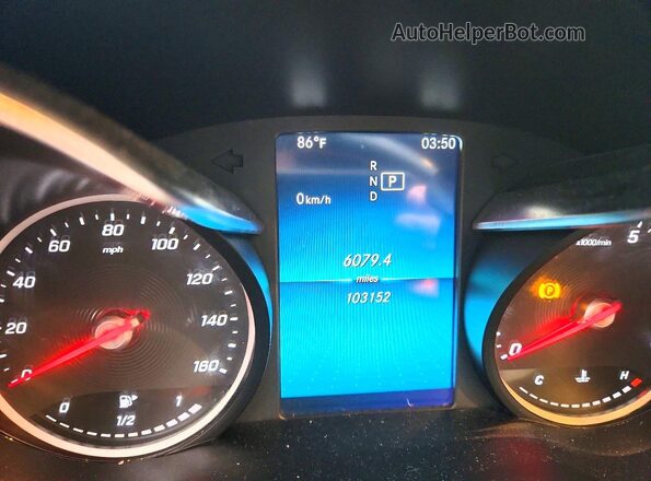 55SWF8EB1KU316589 2019 MERCEDES-BENZ C White Вид щитка приладів