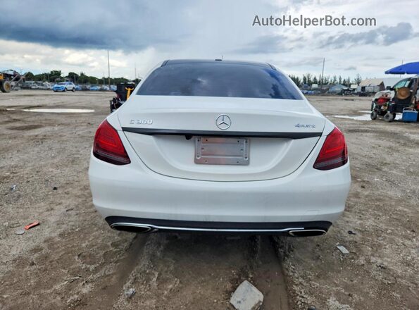 55SWF8EB1KU316589 2019 MERCEDES-BENZ C White Вид ззаду