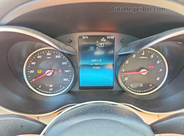 55SWF8EB3KU283756 2019 MERCEDES-BENZ C Black Vista del cuadro de instrumentos