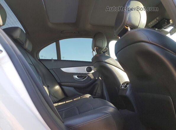 55SWF8EB3KU283854 2019 MERCEDES-BENZ C White Rear seats view