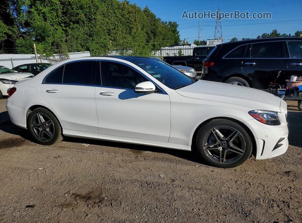 55SWF8EB3KU283854 2019 MERCEDES-BENZ C White Front right
