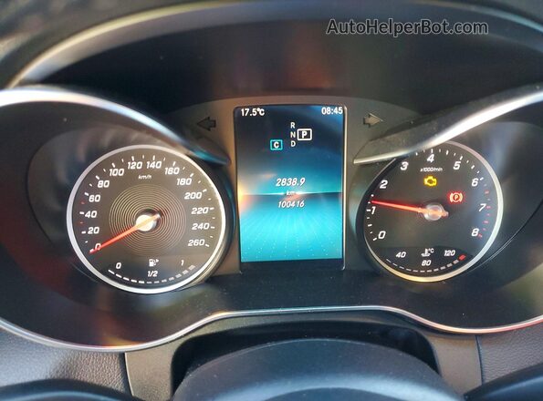 55SWF8EB3KU283854 2019 MERCEDES-BENZ C White Instrument cluster view