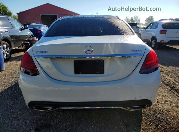 55SWF8EB3KU283854 2019 MERCEDES-BENZ C White Rear view
