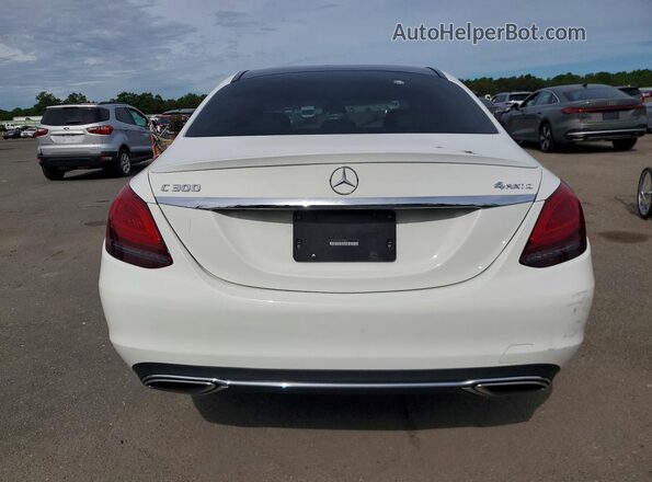 55SWF8EB5KU320967 2019 MERCEDES-BENZ C White Widok z tyłu