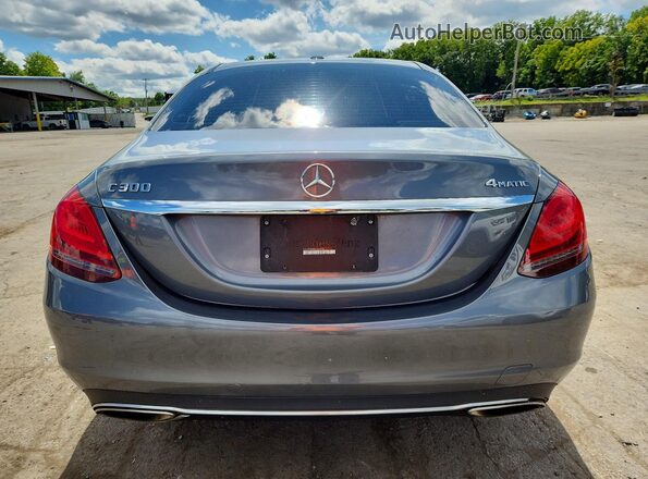55SWF8EB9KU284958 2019 MERCEDES-BENZ C Gray Вид ззаду