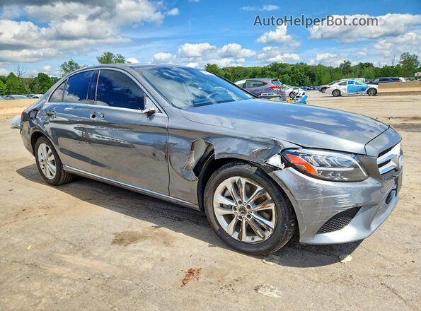 55SWF8EB9KU284958 2019 MERCEDES-BENZ C Gray Передня права чверть
