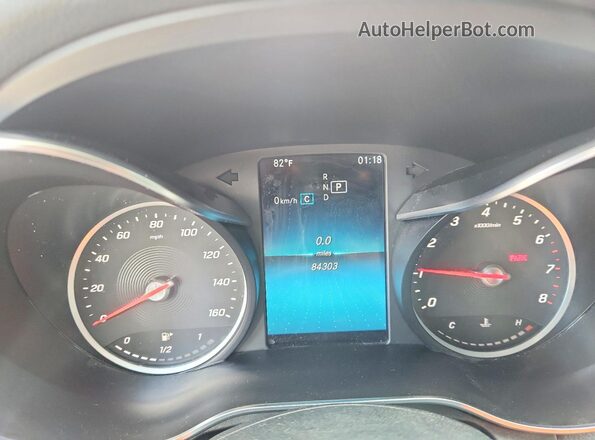 55SWF8EB9KU284958 2019 MERCEDES-BENZ C Gray Вид щитка приладів