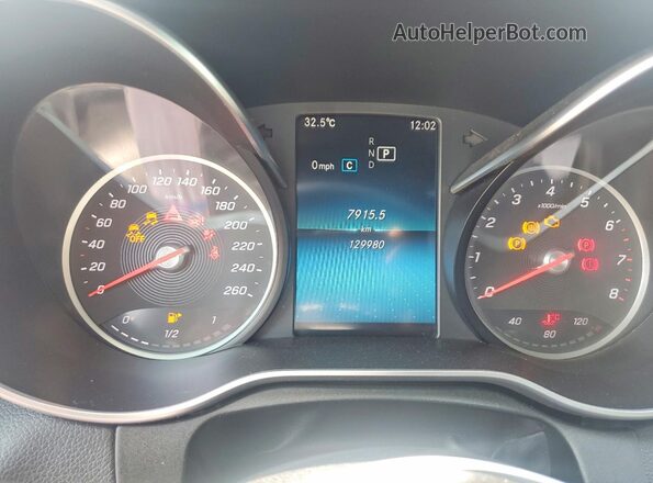 55SWF8EBXKU313755 2019 MERCEDES-BENZ C Black Dashboard view