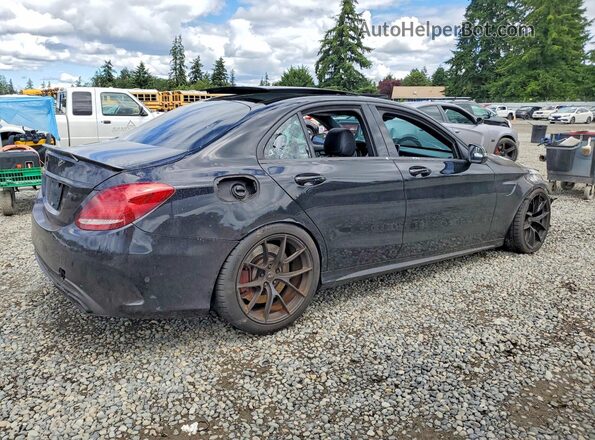 55SWF8HB7GU100572 2016 MERCEDES-BENZ C Black Trasero derecho