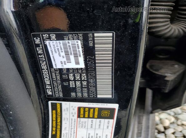 55SWF8HB7GU100572 2016 MERCEDES-BENZ C Black Vista del compartimento del motor