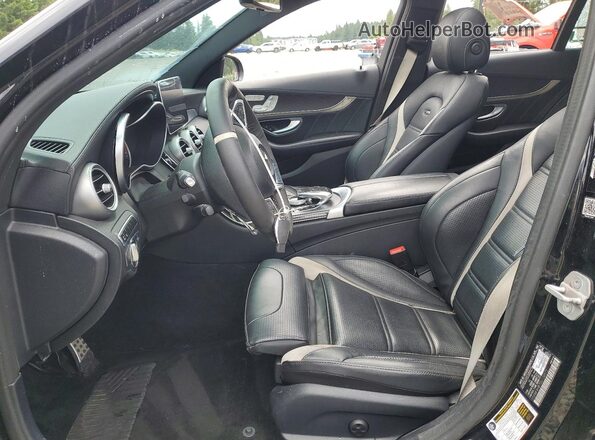 55SWF8HB7GU100572 2016 MERCEDES-BENZ C Black Vista interior delantera
