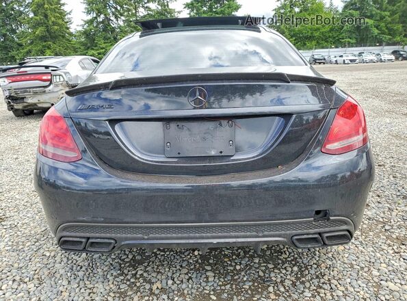 55SWF8HB7GU100572 2016 MERCEDES-BENZ C Black Vista trasera
