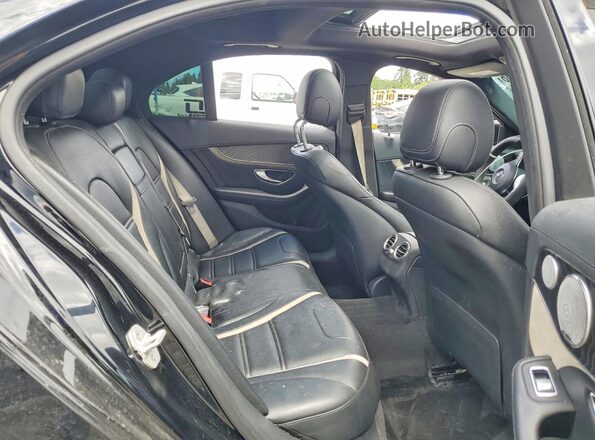 55SWF8HB7GU100572 2016 MERCEDES-BENZ C Black Vista de los asientos traseros
