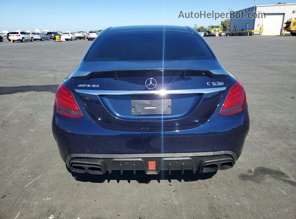55SWF8HBXHU229360 2017 MERCEDES-BENZ C Blue Հետևի տեսք