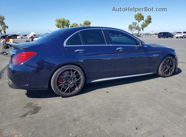 55SWF8HBXHU229360 2017 MERCEDES-BENZ C Blue Հետևի աջ