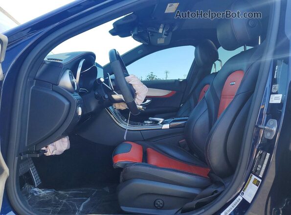55SWF8HBXHU229360 2017 MERCEDES-BENZ C Blue Սալոնի դիմացի տեսք