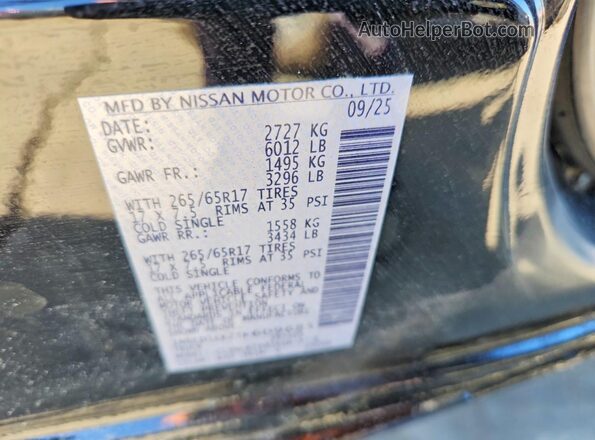 1N6ED1EK2TN609685 2026 NISSAN FRONTIER Black Widok wnętrza 360 stopni