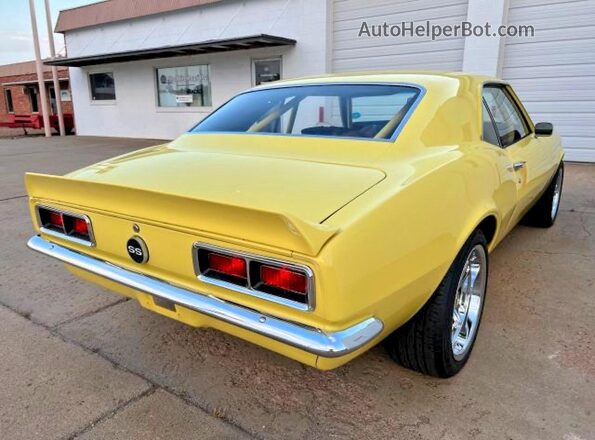 124378N385250 1968 CHEVROLET CAMARO Желтый Вид спереди