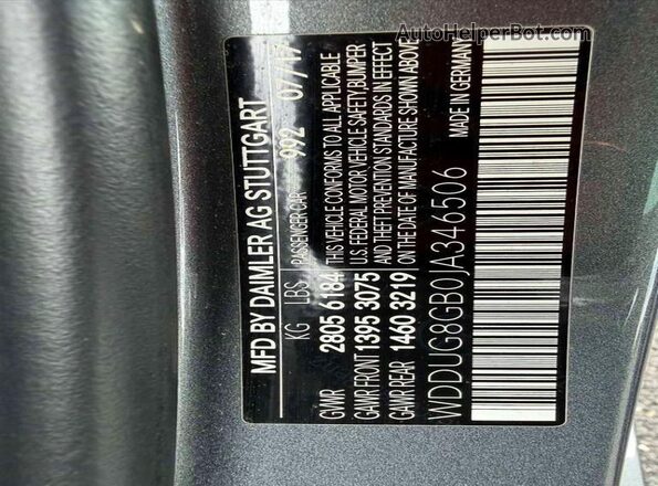 WDDUG8GB0JA346506 2018 MERCEDES-BENZ S Черный Панорамный вид салона 360°