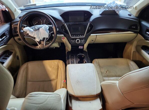 5FRYD4H4XGB009045 2016 ACURA MDX White ხელსაწყოთა პანელის ხედი