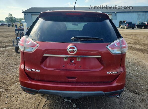 KNMAT2MV8GP701772 2016 NISSAN ROGUE Красный Вид салона спереди