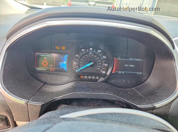 2FMPK4K99KBB70866 2019 FORD EDGE Black Вид задніх сидінь