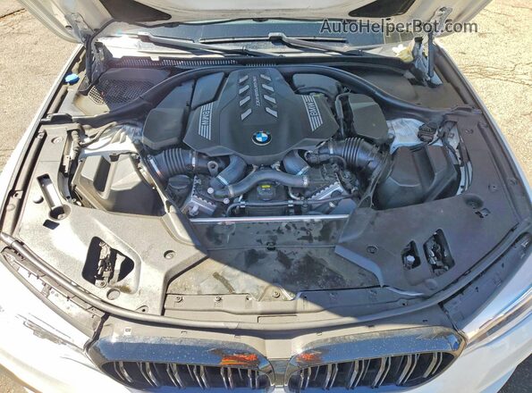 WBAJS7C02LBN96544 2020 BMW M5 White Vista del compartimento del motor