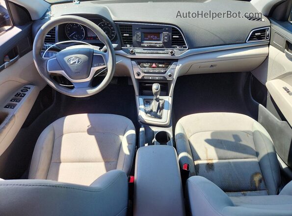 KMHD74LFXHU090486 2017 HYUNDAI ELANTRA Black Вид щитка приладів