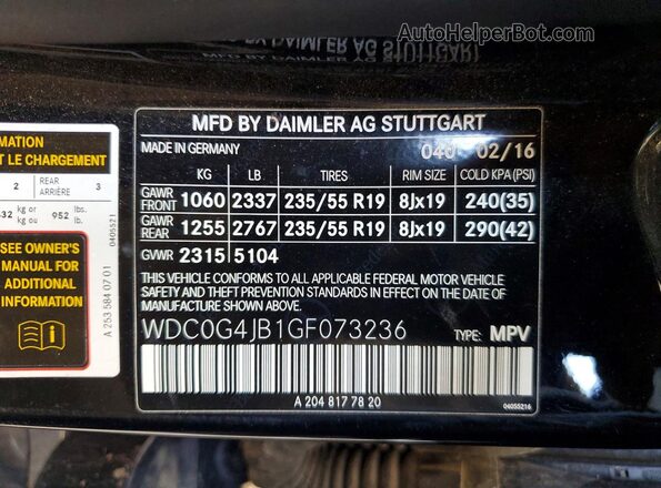 WDC0G4JB1GF073236 2016 MERCEDES-BENZ GLC-CLASS Black Vista interior de 360 grados