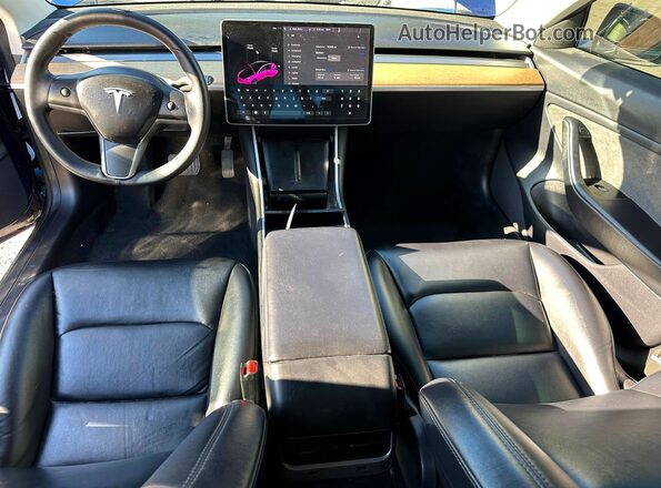 5YJ3E1EB1LF617668 2020 TESLA MODEL Blue Widok deski rozdzielczej