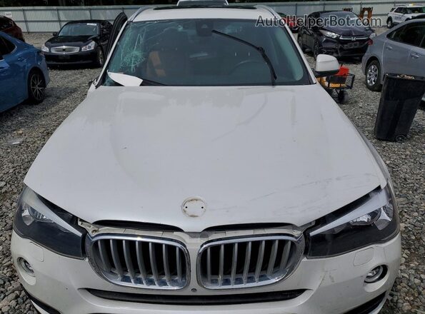 5UXWX9C30H0T22440 2017 BMW X3 White VIN კოდის სტიკერის ხედი