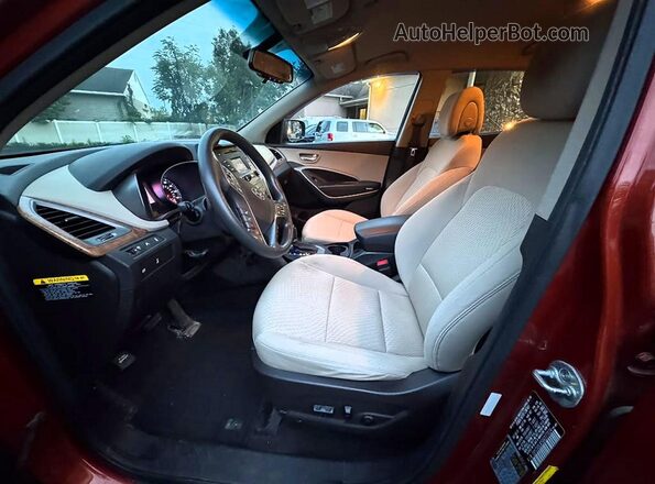 5XYZUDLB5GG377024 2016 HYUNDAI SANTA FE Red Панорамний вид салону 360°