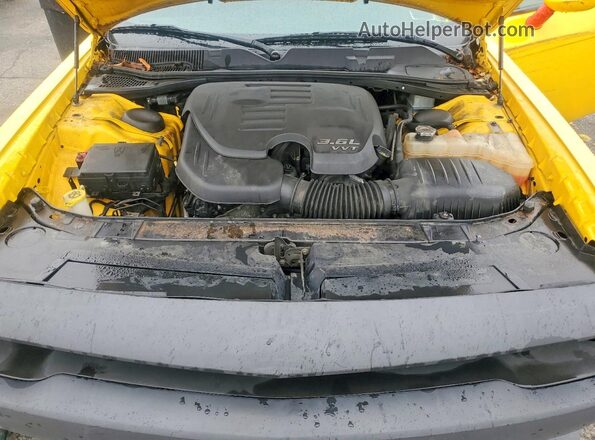 2C3CDZAG1HH503050 2017 DODGE CHALLENGER Yellow Engine compartment view