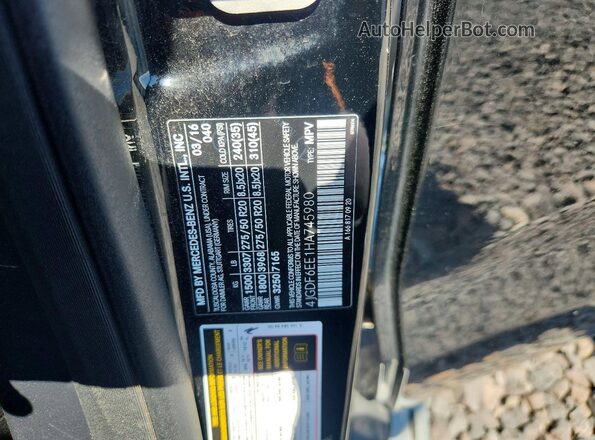 4JGDF6EE1HA745980 2017 MERCEDES-BENZ GLS-CLASS Black Вид наклейки з VIN-кодом