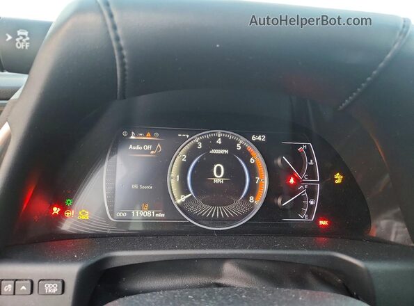 58ABZ1B13KU018728 2019 LEXUS ES White Вид щитка приладів