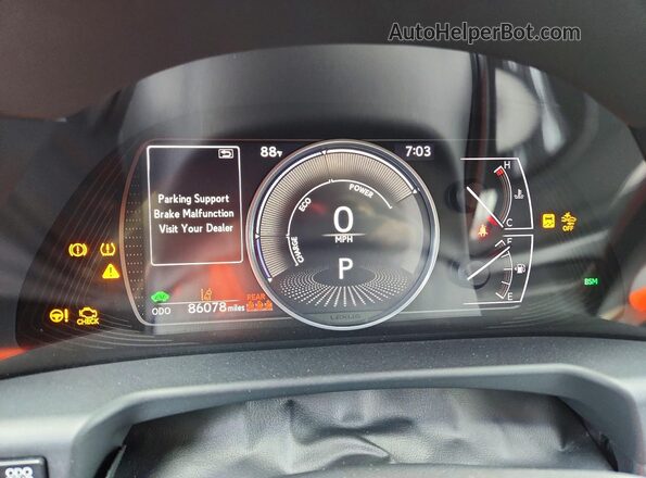 58ADA1C14PU027329 2023 LEXUS ES White Widok zestawu wskaźników
