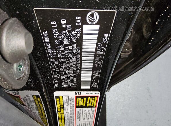 58ADA1C18SU060620 2025 LEXUS ES Black Engine compartment view