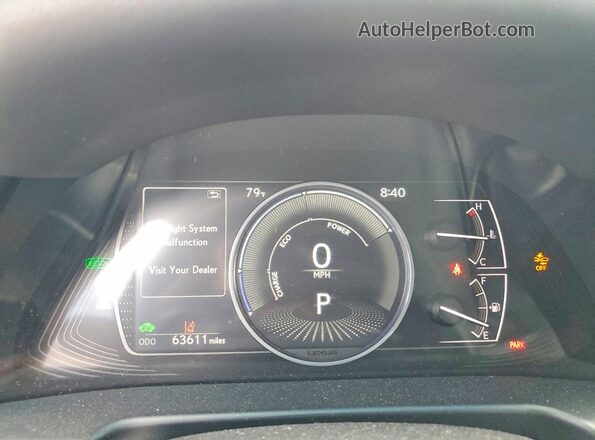 58ADA1C1XRU049368 2024 LEXUS ES Black Vista del cuadro de instrumentos