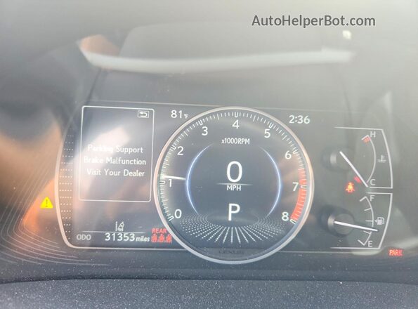 58ADZ1B14PU143978 2023 LEXUS ES Gray Vista del cuadro de instrumentos