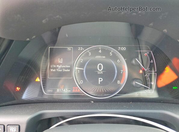 58ADZ1B16NU116228 2022 LEXUS ES Black ხელსაწყოთა პანელის ხედი