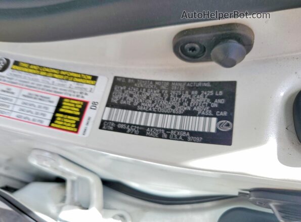 58AEA1C13SU076597 2025 LEXUS ES White Vista del compartimento del motor