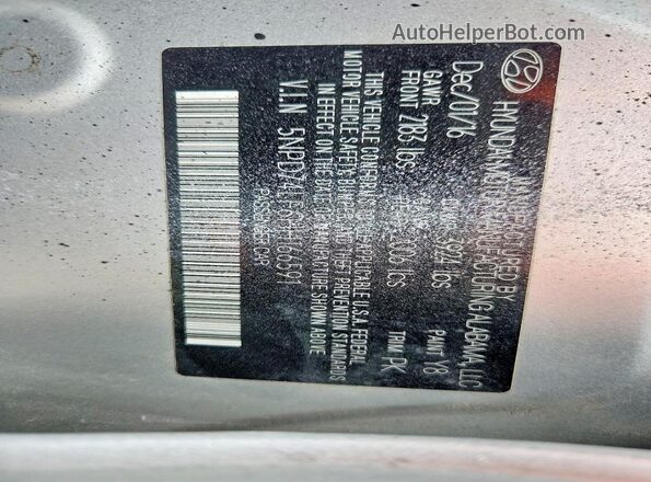 5NPD74LF6HH166591 2017 HYUNDAI ELANTRA Silver Widok naklejki z numerem VIN