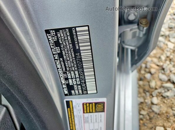 W1KAF4GBXPR107764 2023 MERCEDES-BENZ C Silver VIN sticker view