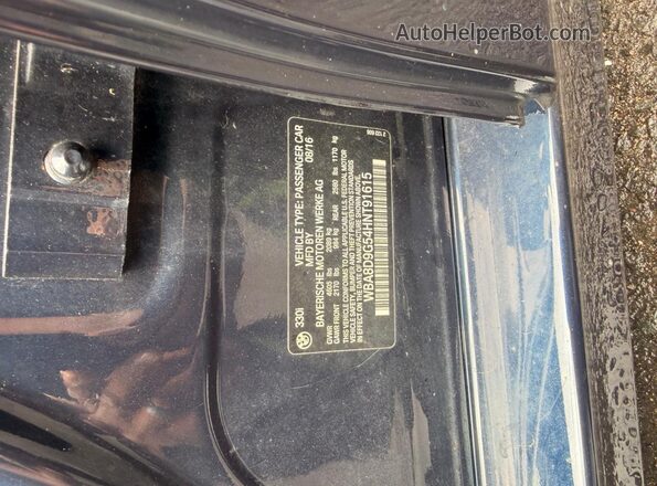 WBA8D9G54HNT91615 2017 BMW 3 SERIES Blue Widok zestawu wskaźników