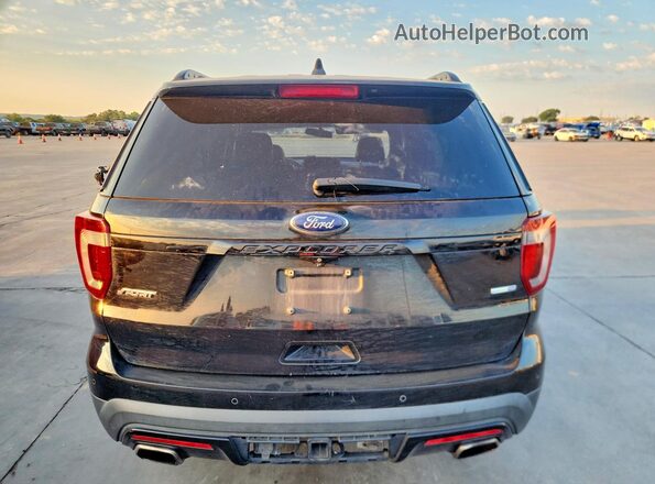 1FM5K8GT0GGC68672 2016 FORD EXPLORER Black წინა სალონის ხედი